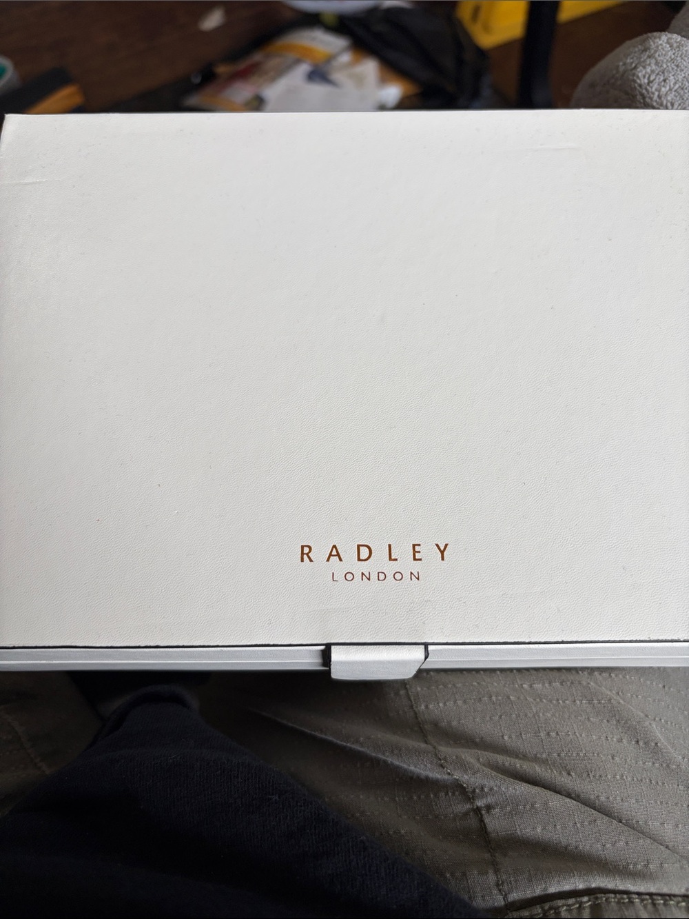 RADLEY LONDON White Jewelry Box with Gold Logo